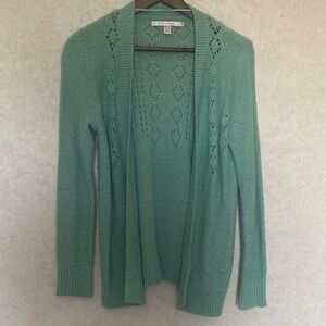 LC Lauren Conrad Mint Open Knit Cardigan